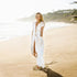 Tie Front Maxi Beach Shirt #Beach Dress #White #